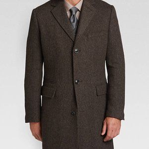 MEN'S ALL WOOL TOPCOAT.  GORGEOUS LIKE NEW--$125--Size 46